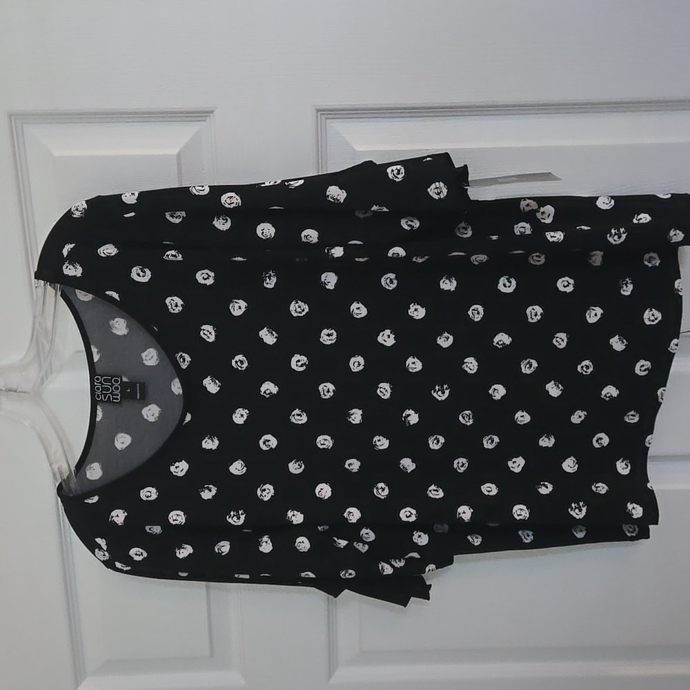 Clara Sunwoo Black and White Patterned Top
